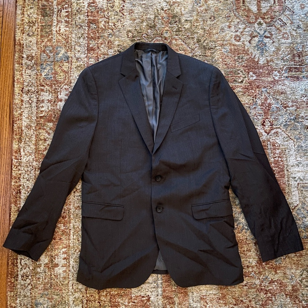 Banana Republic Blazer Mens Size 42R Dark Gary Slim Fit Casual